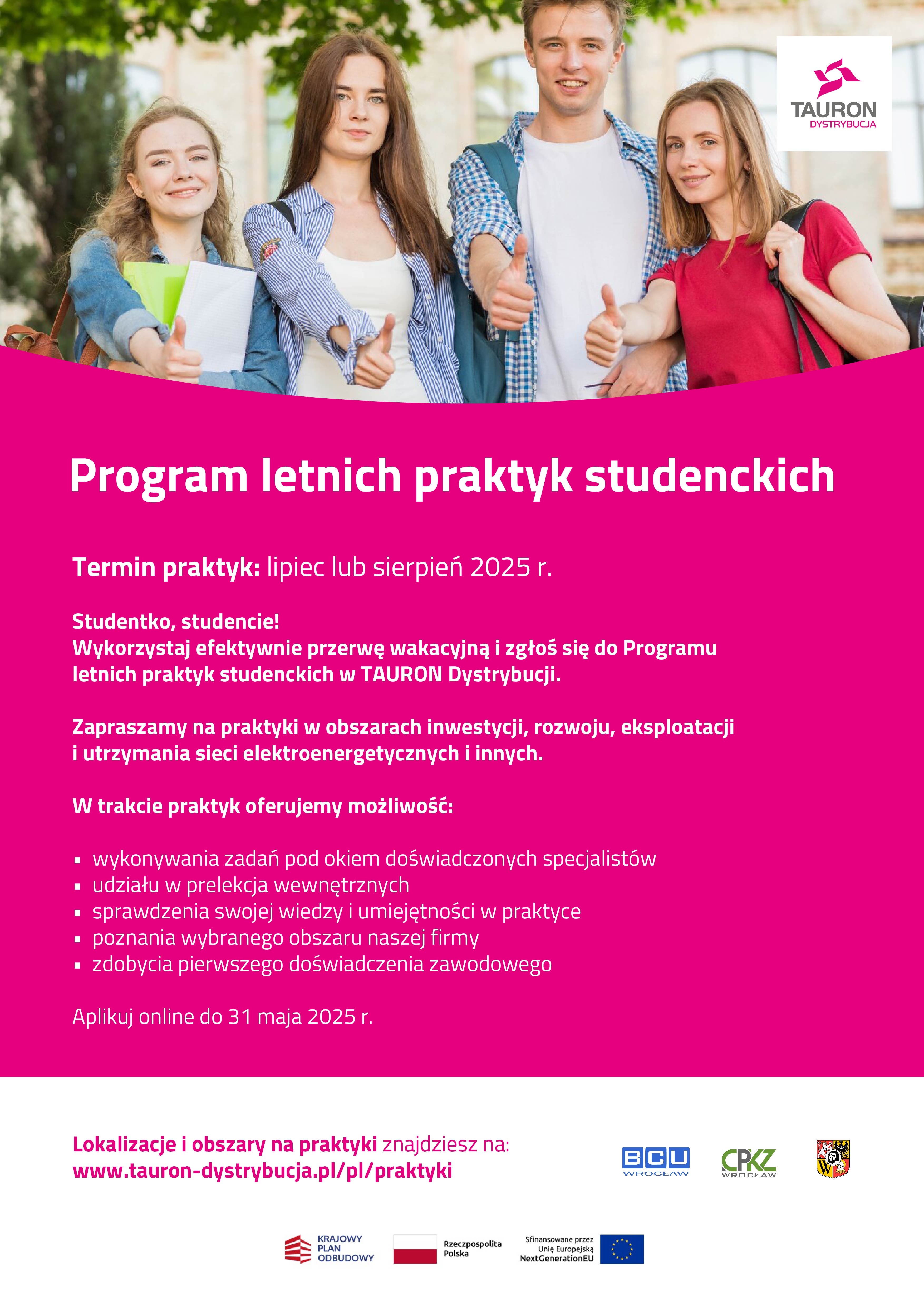 Program letnich praktyk studenckich 2025